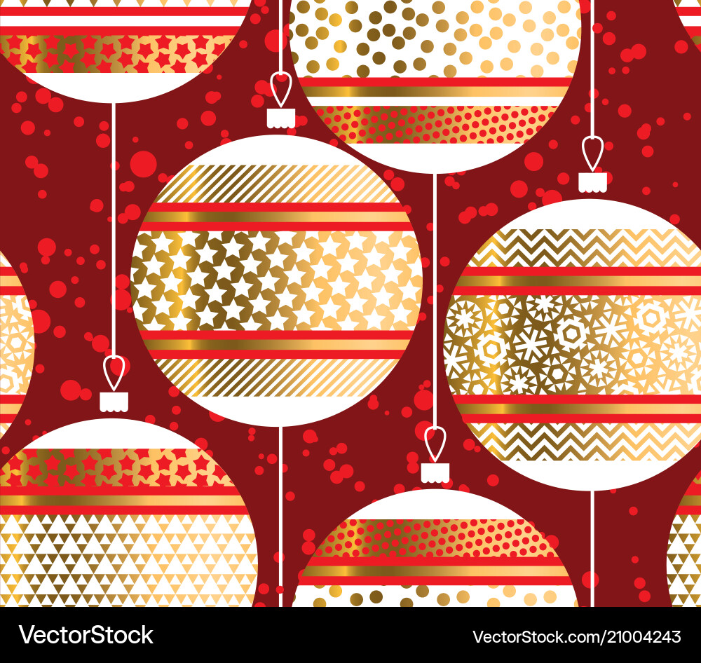 Red xmas bubbles seamless pattern for background Red xmas bubbles seamless pattern for background vector image