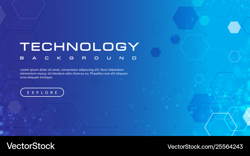 Technology banner blue sky background concept Technology banner blue sky background concept vector image