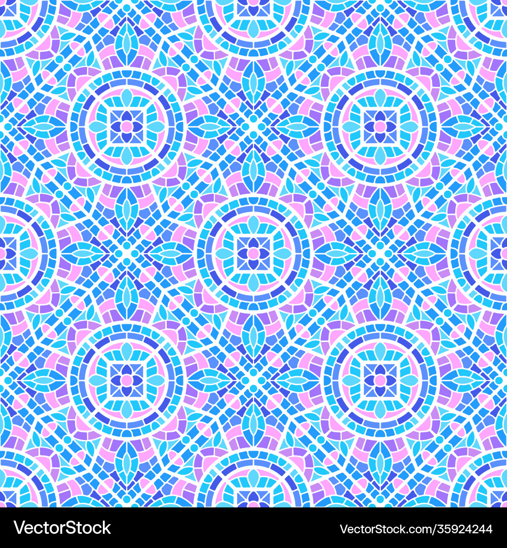 Ancient mosaic ceramic tile pattern Ancient mosaic ceramic tile pattern vector image