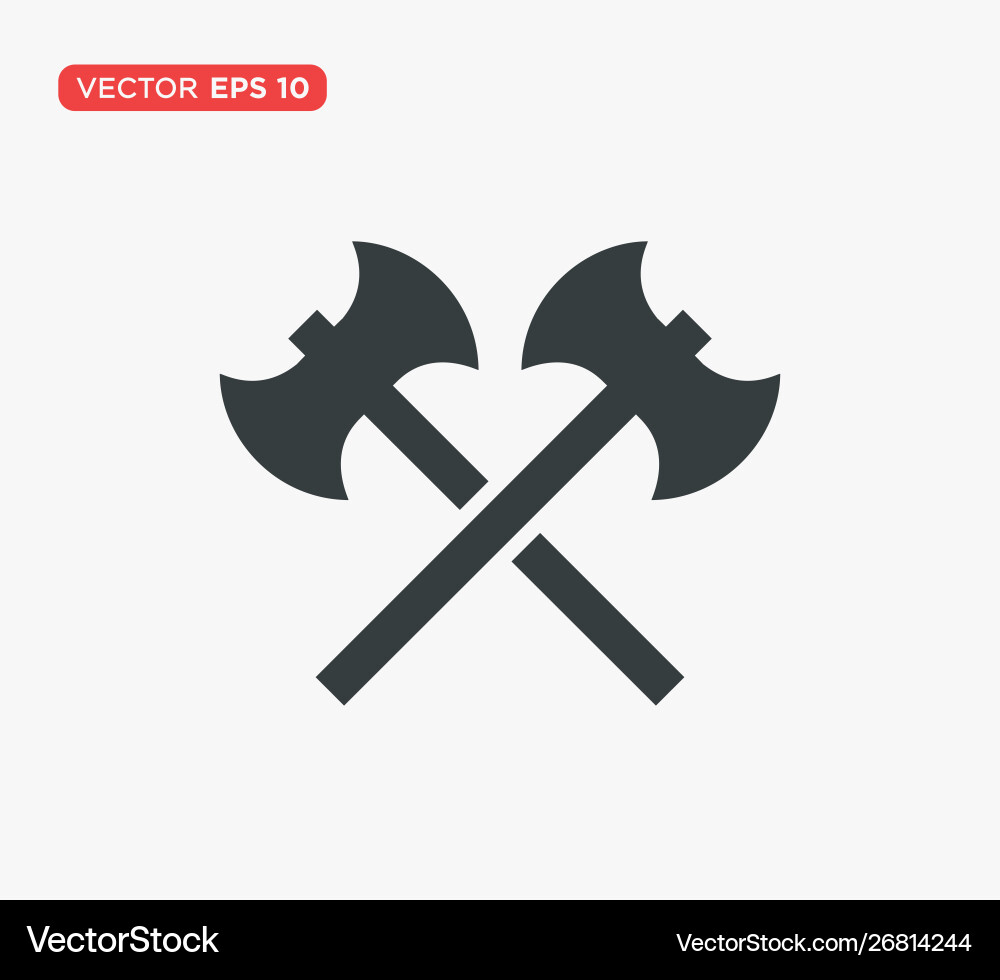 Axe Icon - Sharp Cutting Tool Vector Image