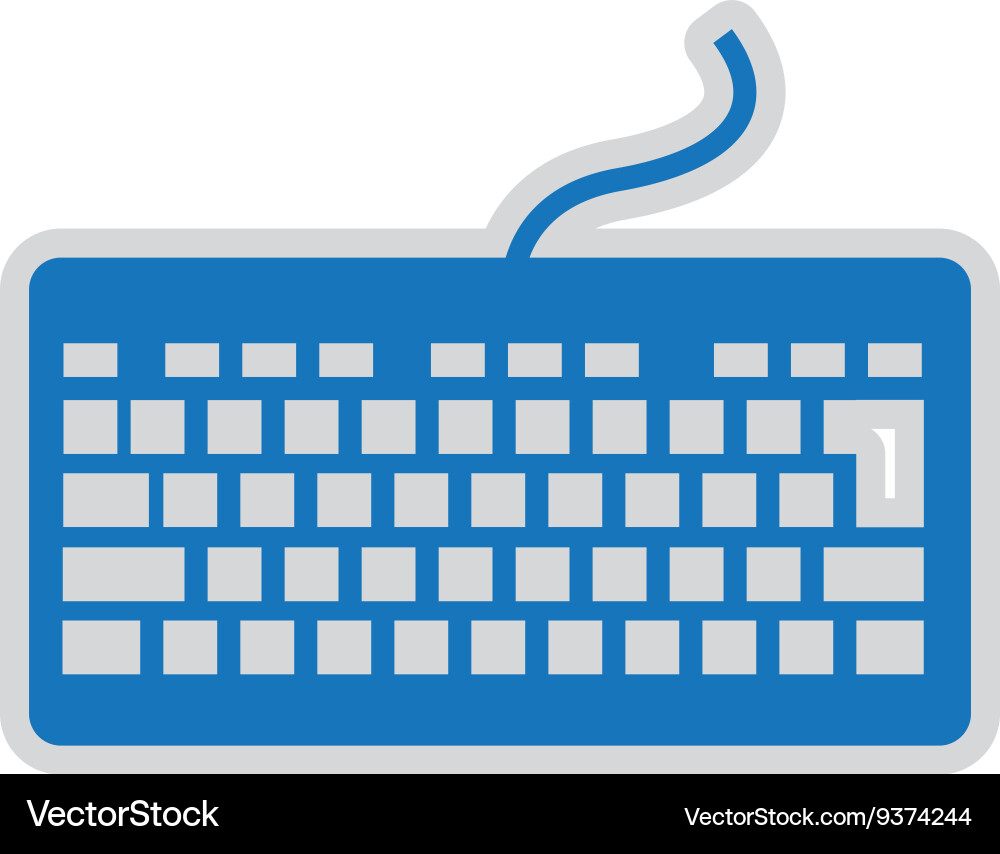 Computer keyboard isolated icon design vector image