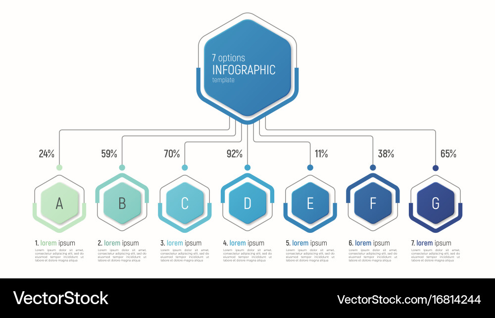 Infographic template for data visualization 7 Vector Image