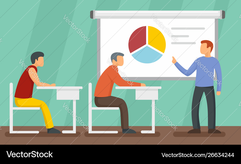 Lecture concept background flat style Vector Image