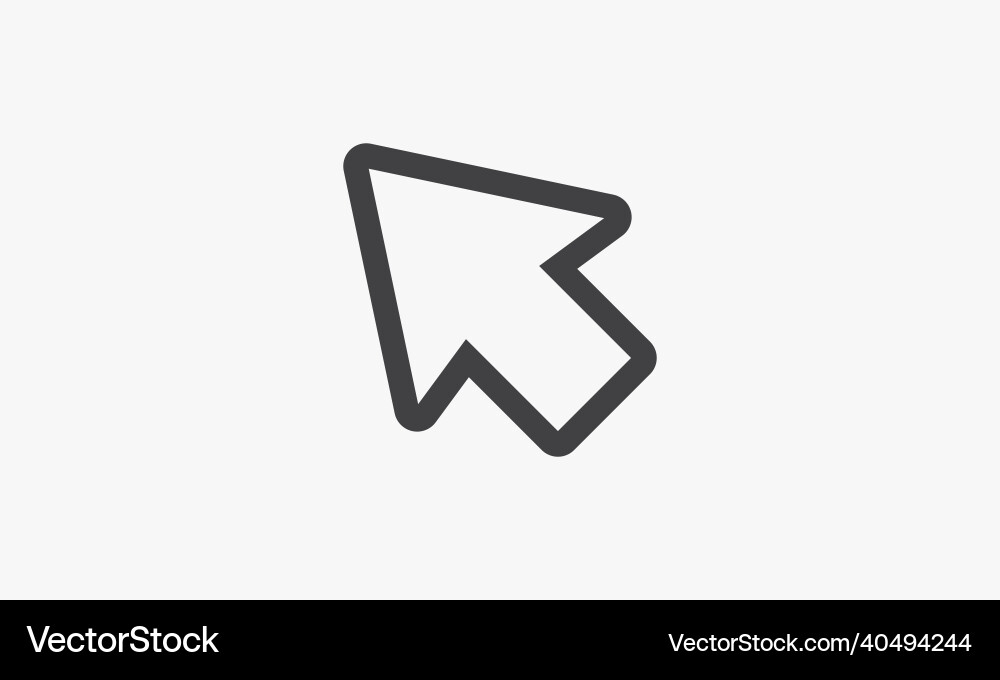 Line icon arrpw cursor isolated on white Line icon arrpw cursor isolated on white vector image