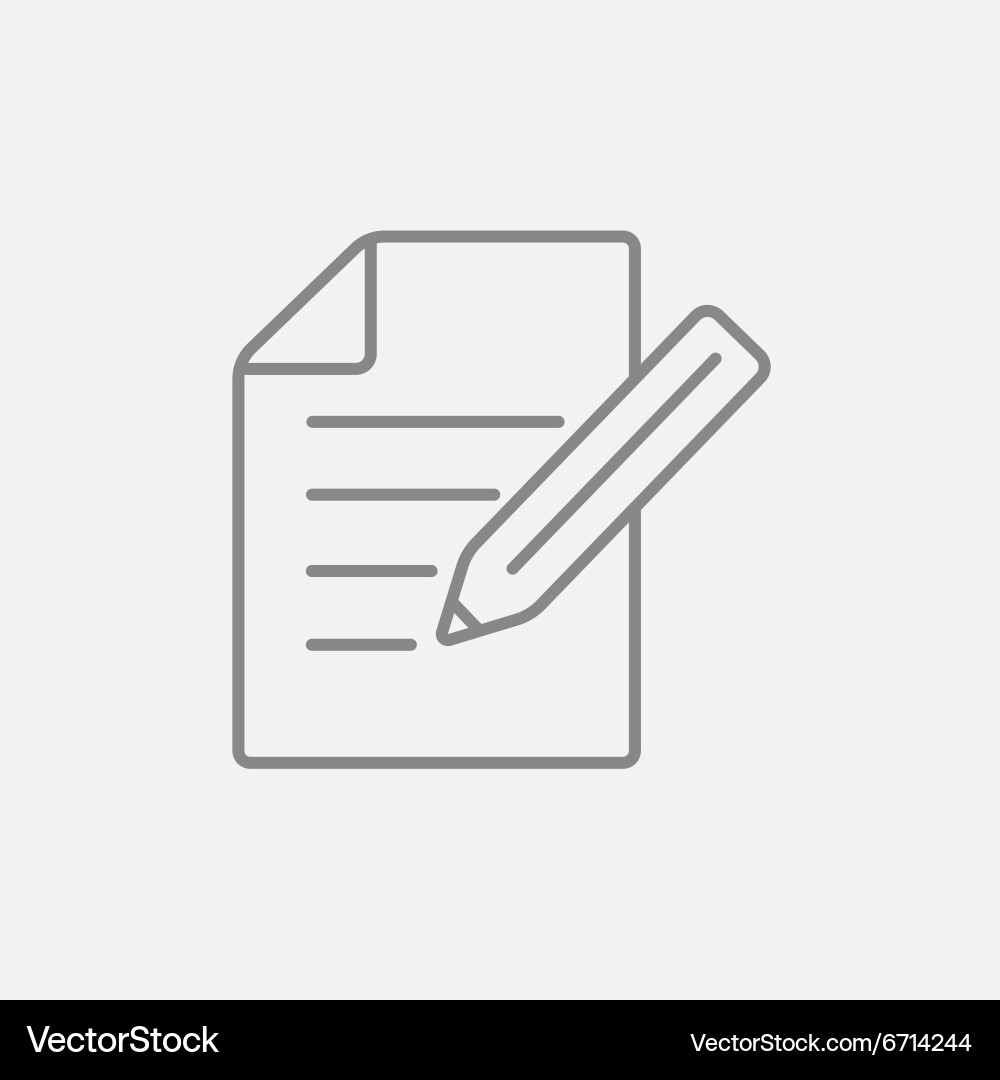 Notebook Line Icon vector image