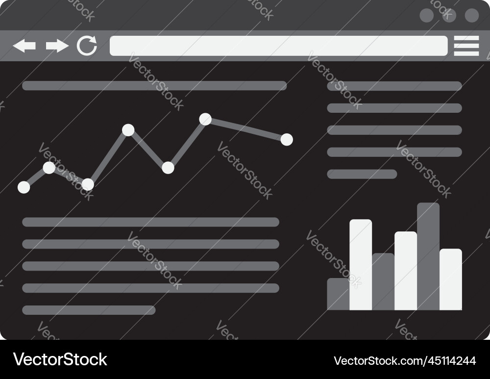 Page site or article ui ux web design template Page site or article ui ux web design template vector image