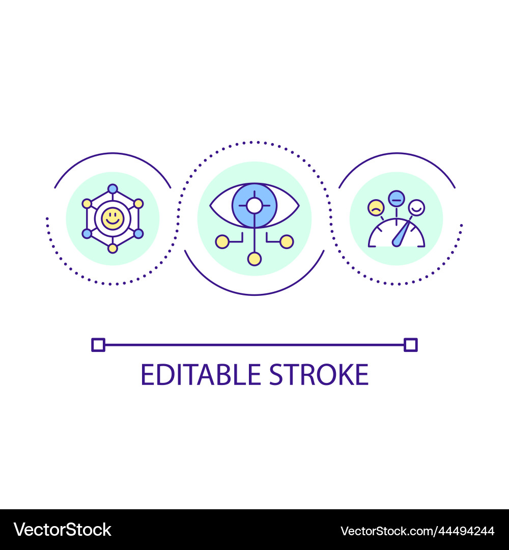 Personalized user experience loop concept icon Personalized user experience loop concept icon vector image