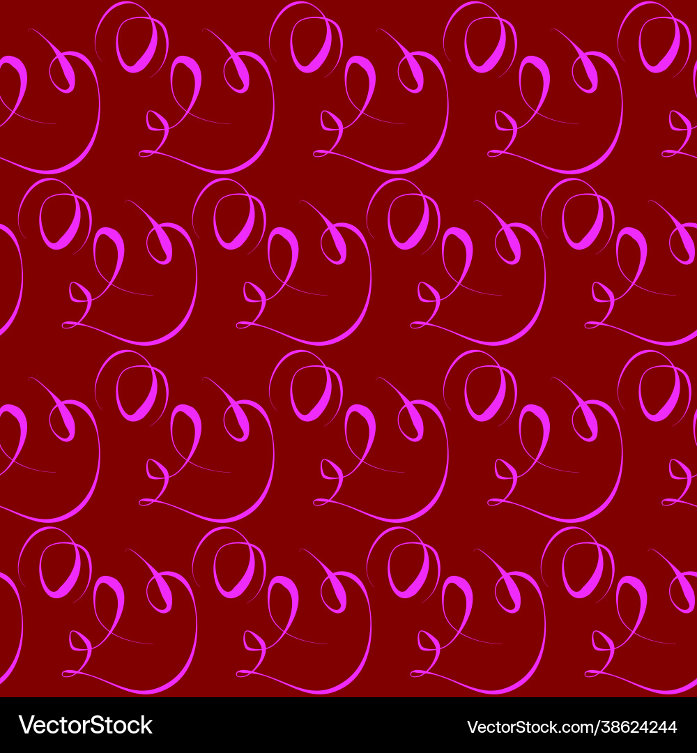 Seamless pattern with pink curls background Vector Image
