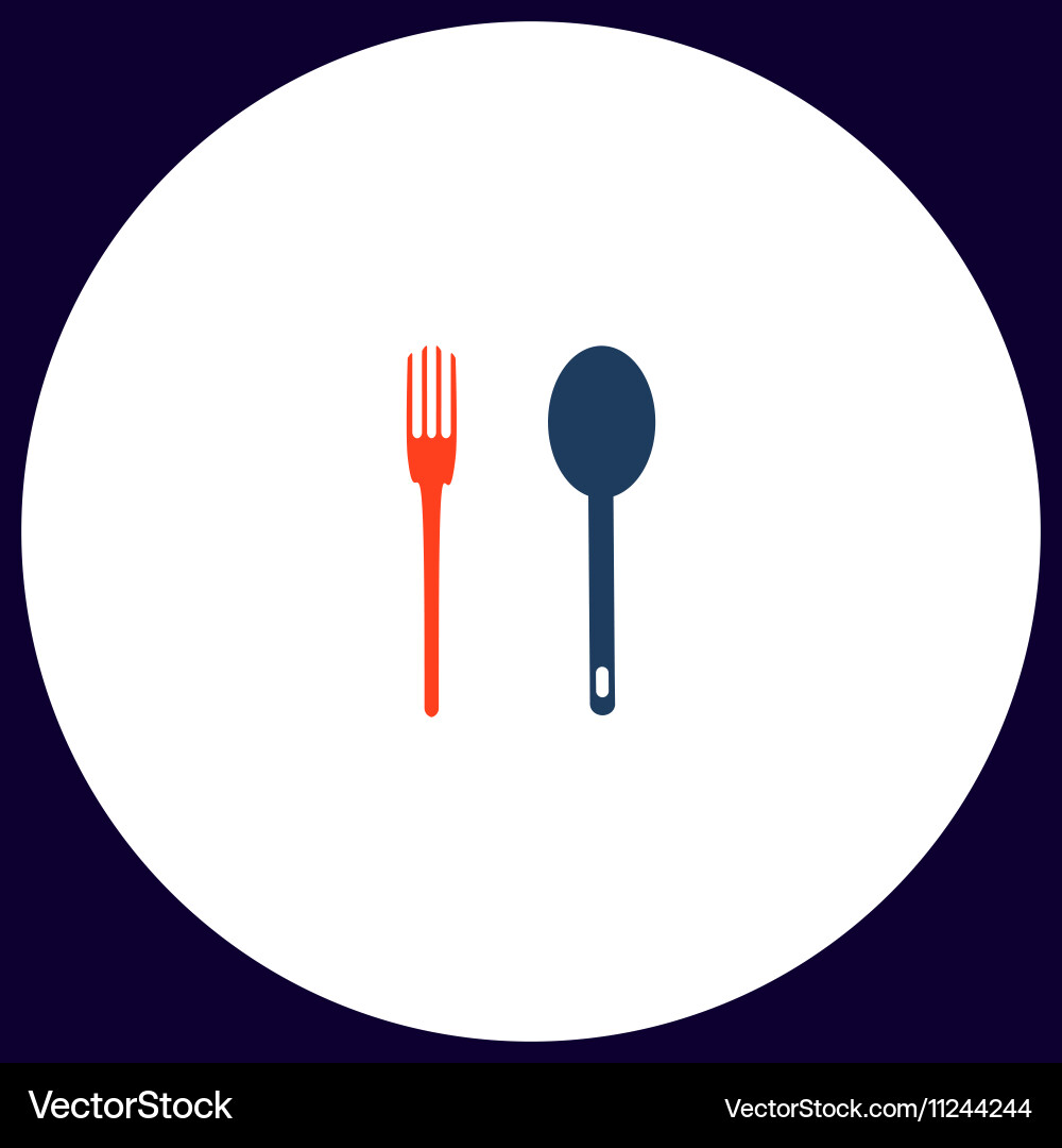 Spoon and fork computer symbol Spoon and fork computer symbol Vector Image
