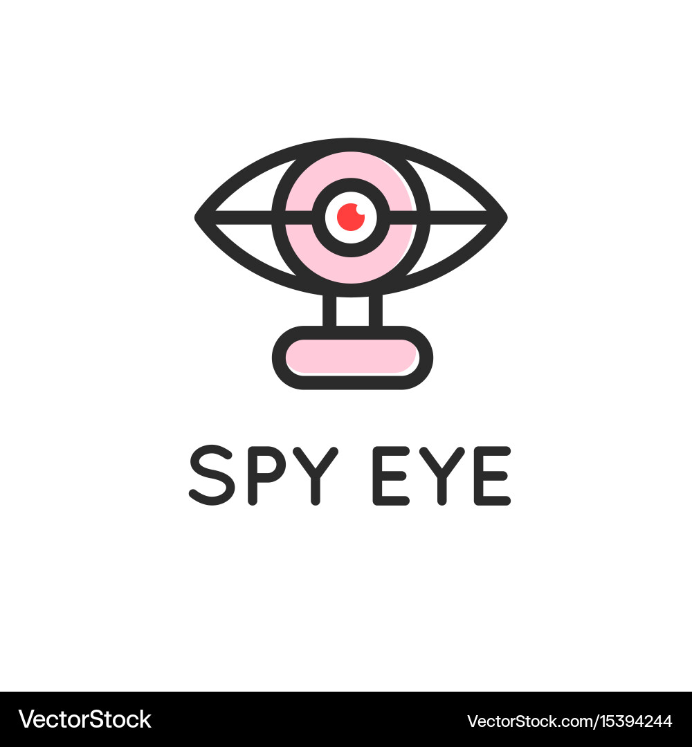 Spy eye simple icon for web or print Vector Image