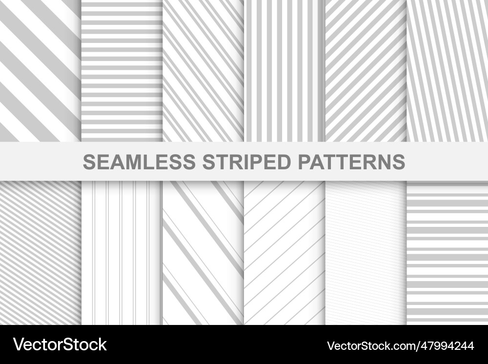 Striped Pattern Collection Royalty Free Vector Image