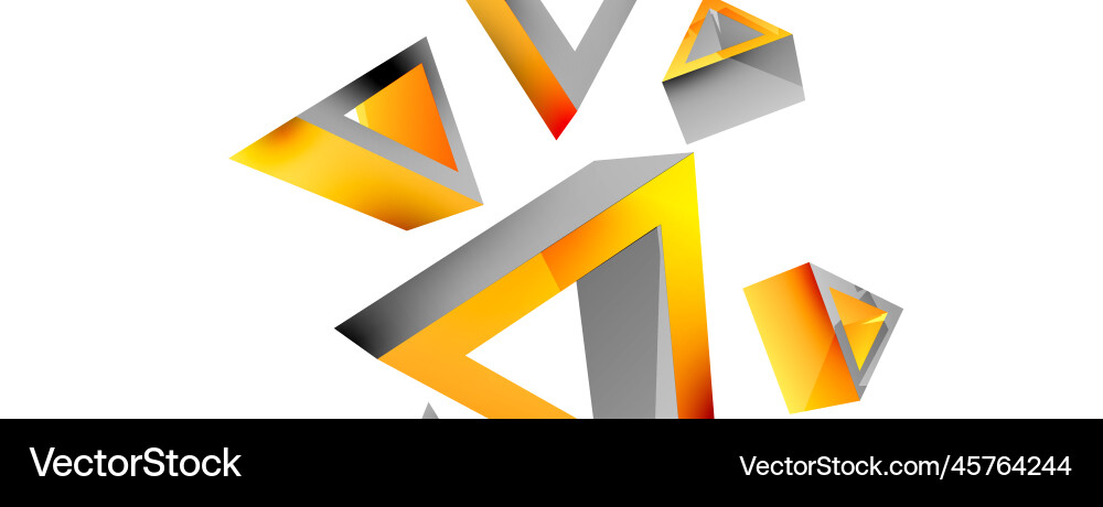 Triangle abstract background 3d basic Triangle abstract background 3d basic vector image