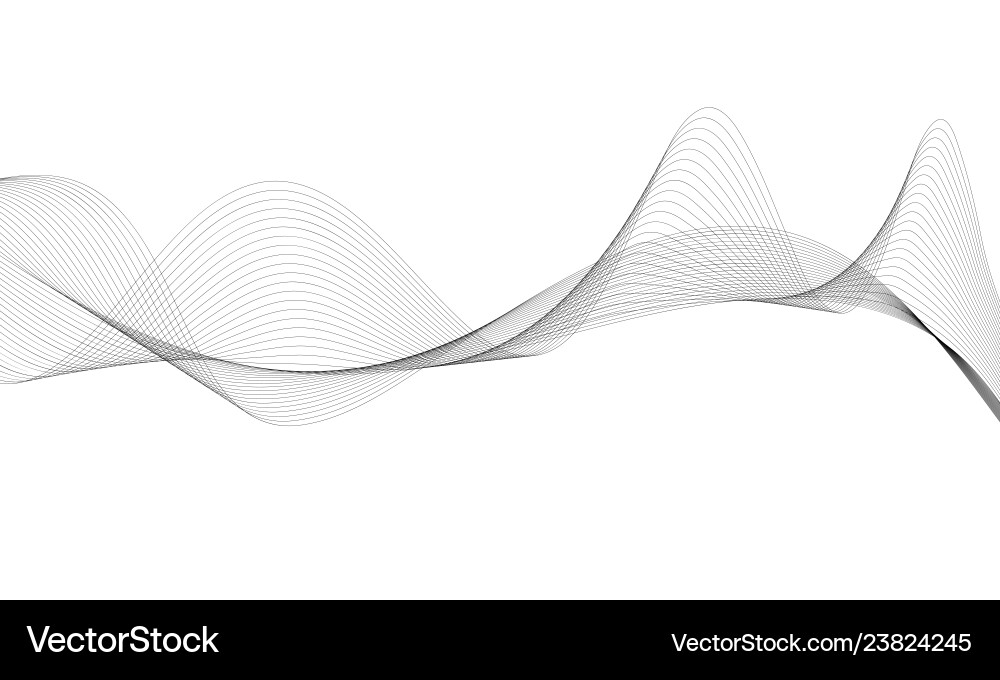 Abstract Wave Element Vector Image