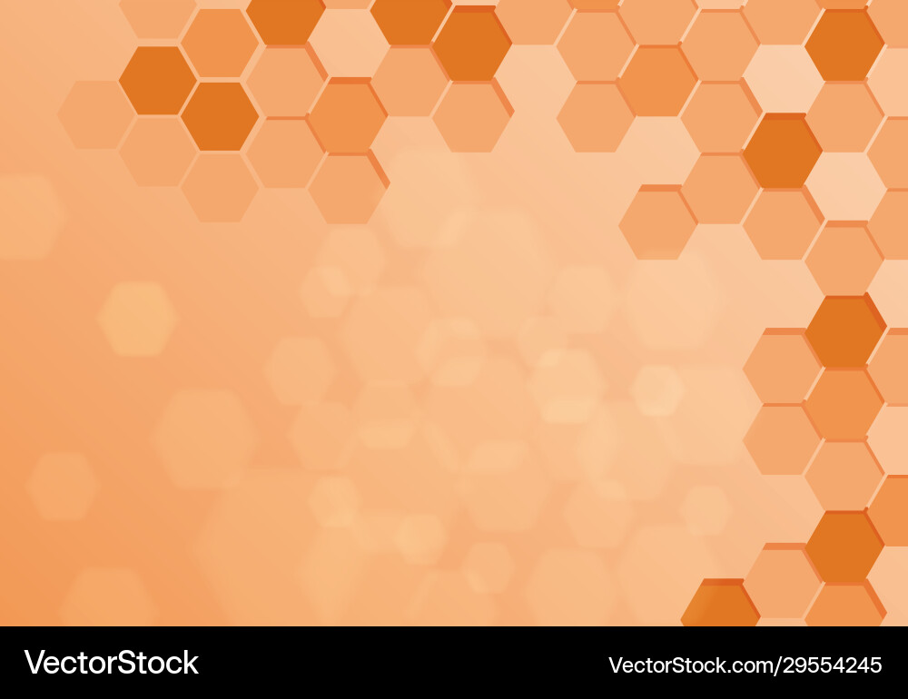 Background design with abstract patterns in orange Vector Image