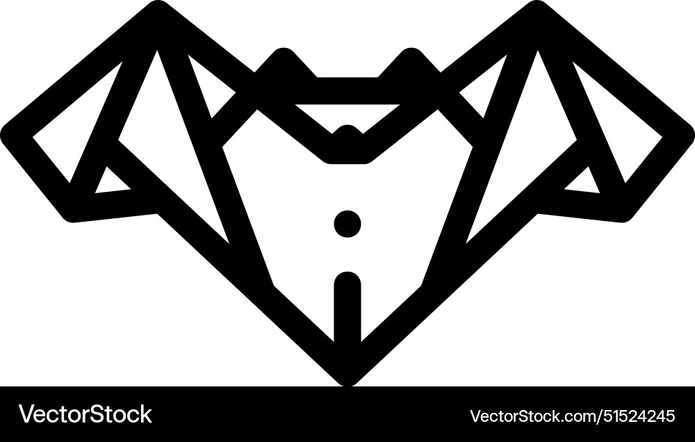 Bat icon thin linear style design isolated Bat icon thin linear style design isolated vector image