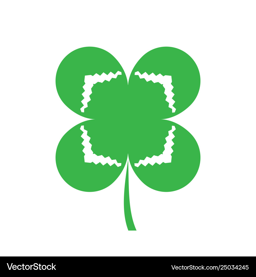 Clover icon on background for graphic and web Clover icon on background for graphic and web vector image