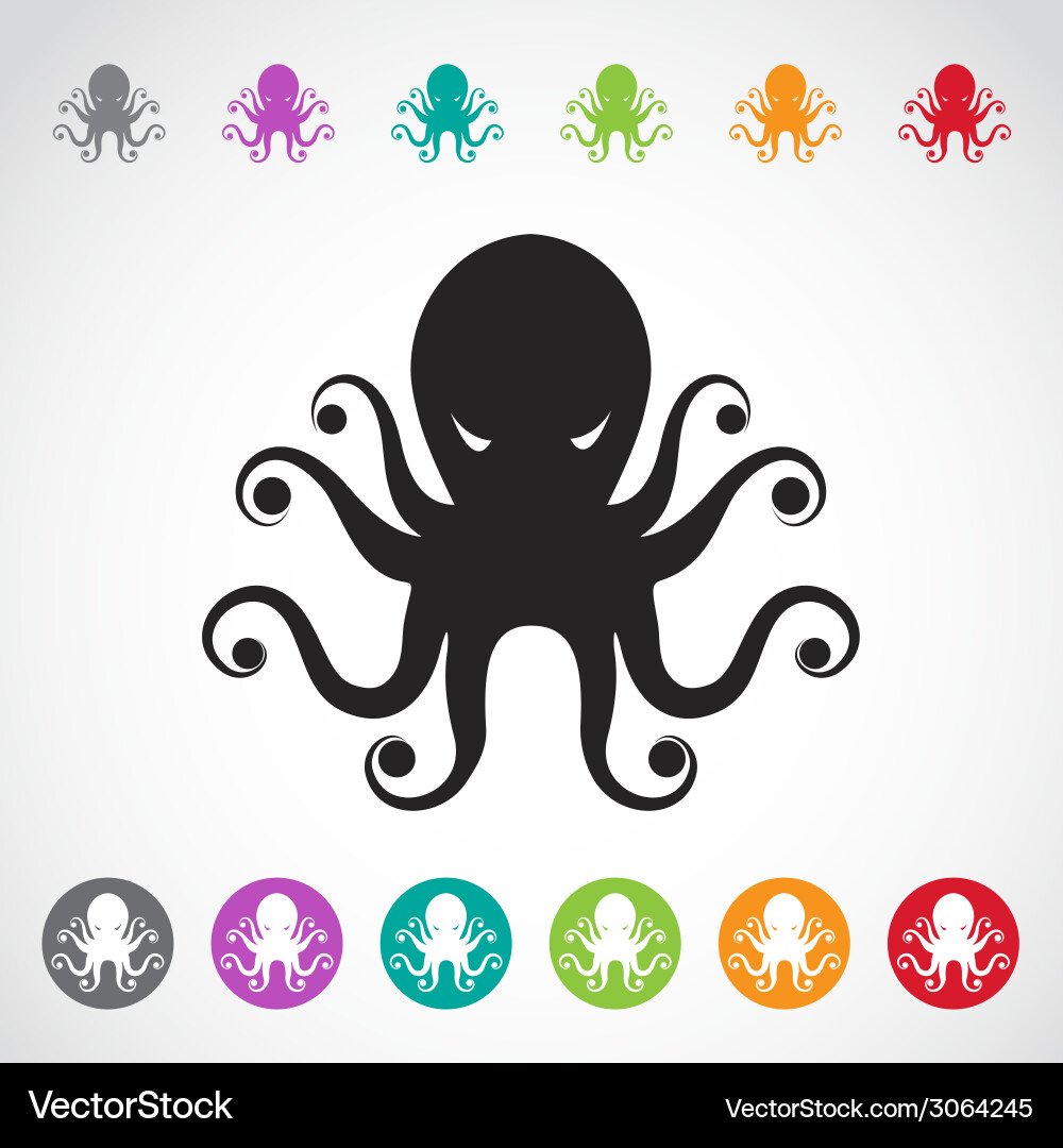 Colorful Octopus Tentacles Royalty Free Vector Image