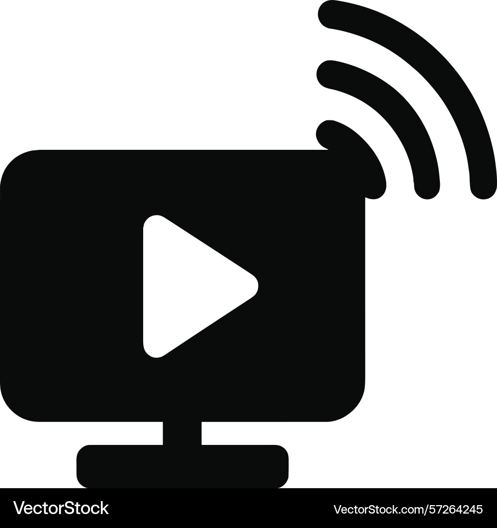 Creative display of a computer screen icon Creative display of a computer screen icon vector image