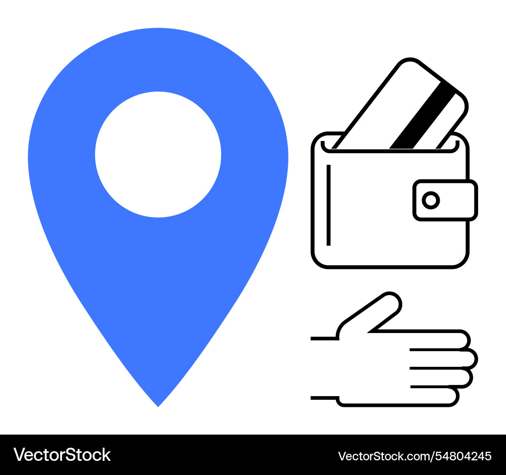 Digital wallet integration for location-based Digital wallet integration for location-based vector image