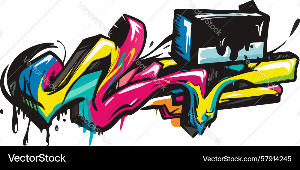 Dynamic 3d printer with splashes a burst Vector Image