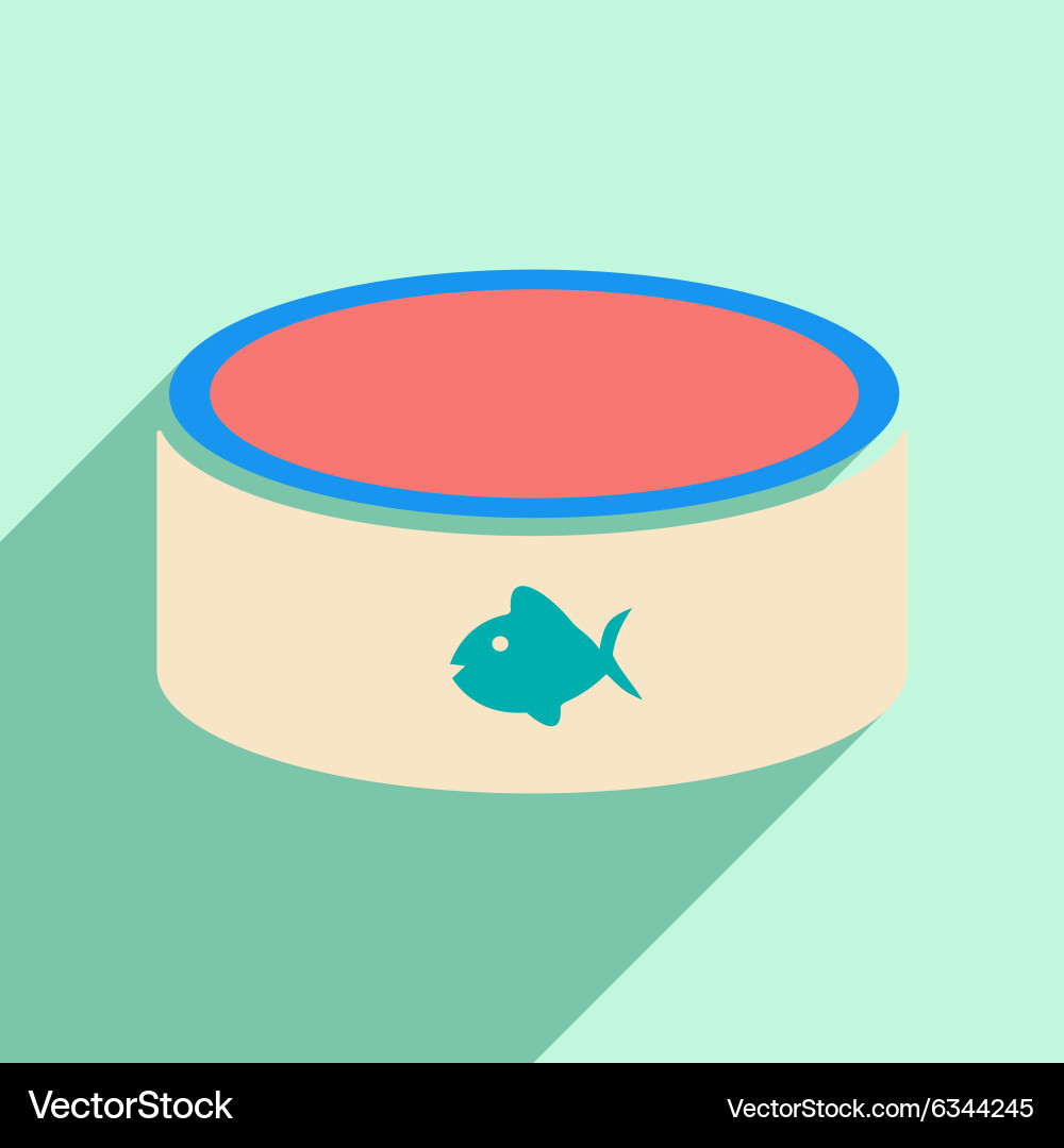 Flat with shadow icon and mobile application cat Vector Image