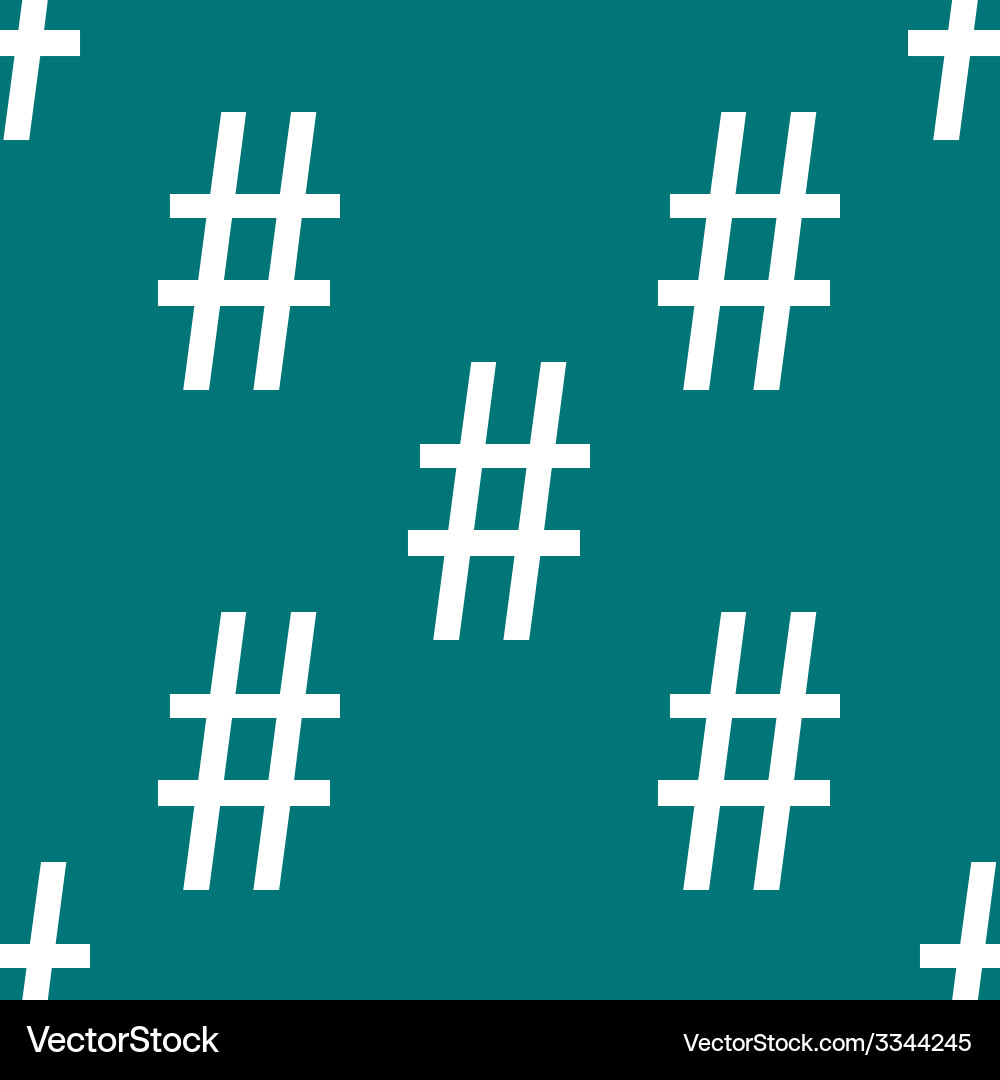 Hesh tag web icon flat design seamless pattern vector image