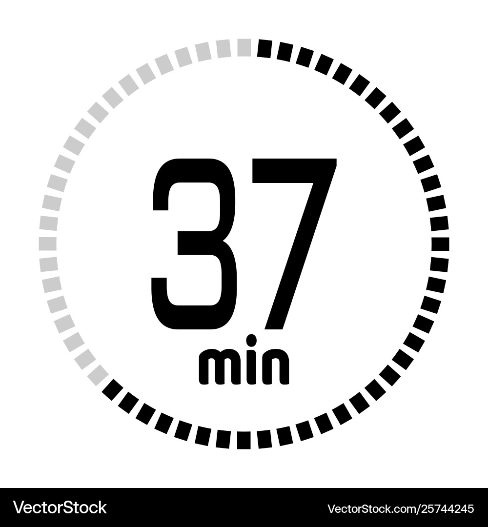 Minutes countdown timer vector image