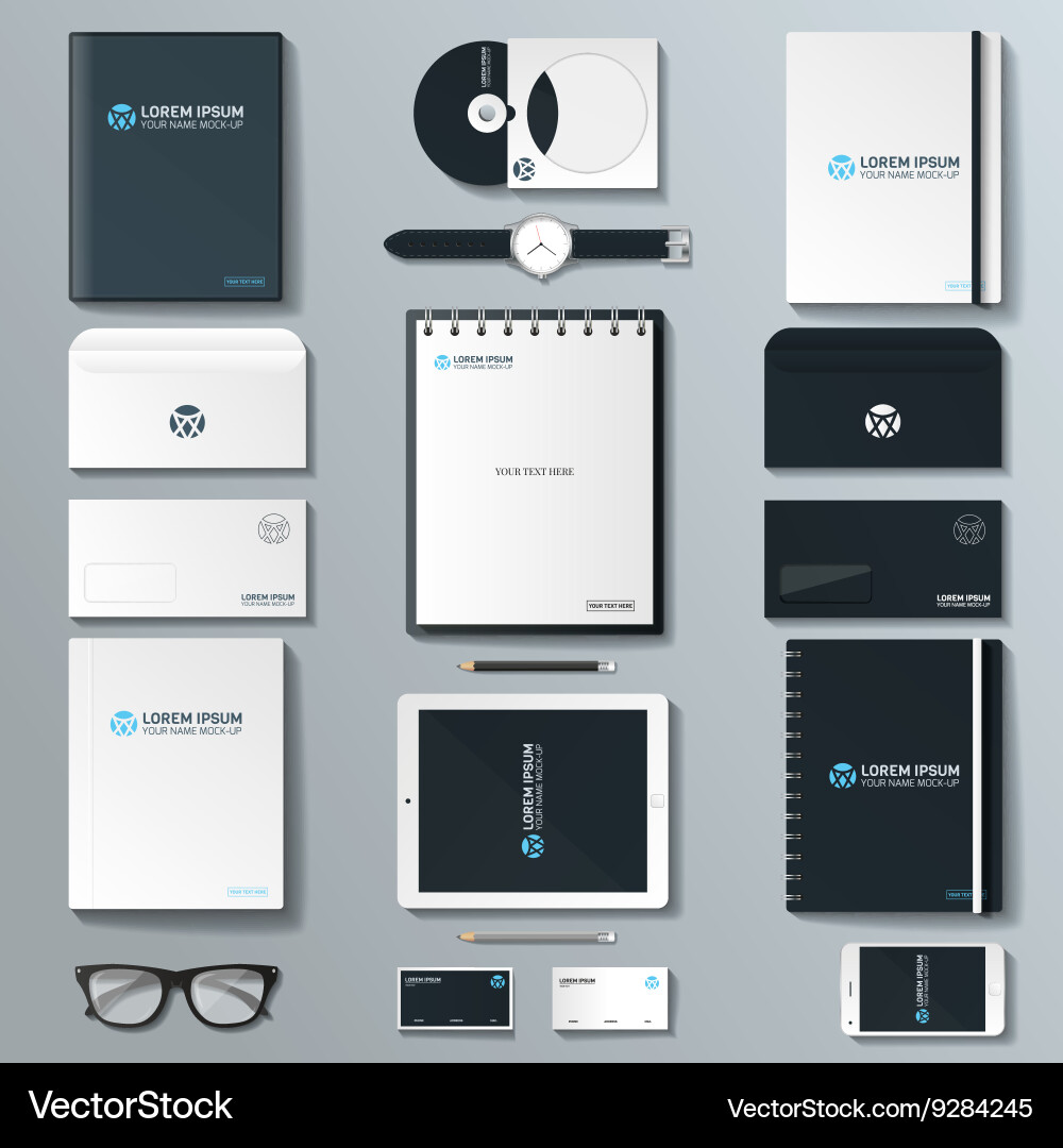 Mock up set vector image