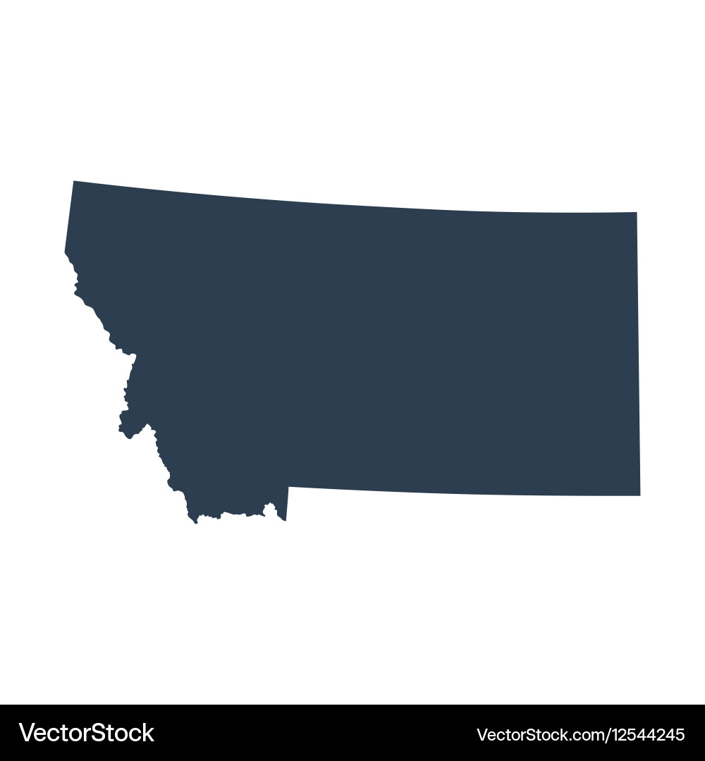Montana State Map Vector Image