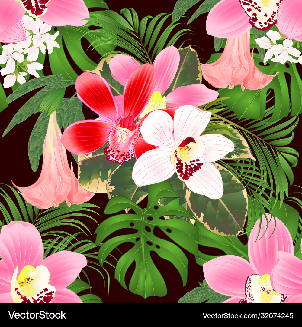Nahtlose Textur mit tropischen Blumen Nahtlose Textur mit tropischen Blumen vektorbild