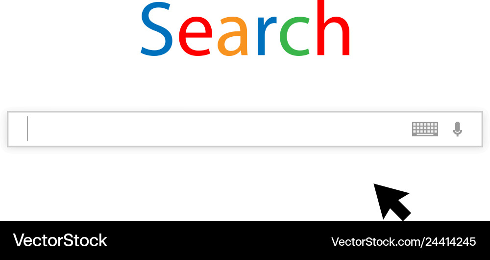 Search bar for ui with shadow on a white Search bar for ui with shadow on a white vector image