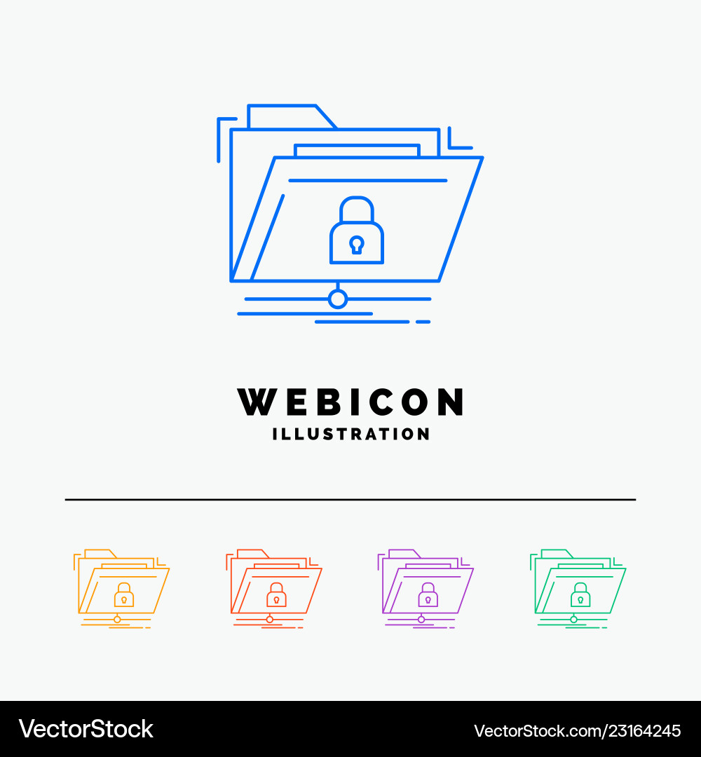 Secure Network Files Folder Icons vector image