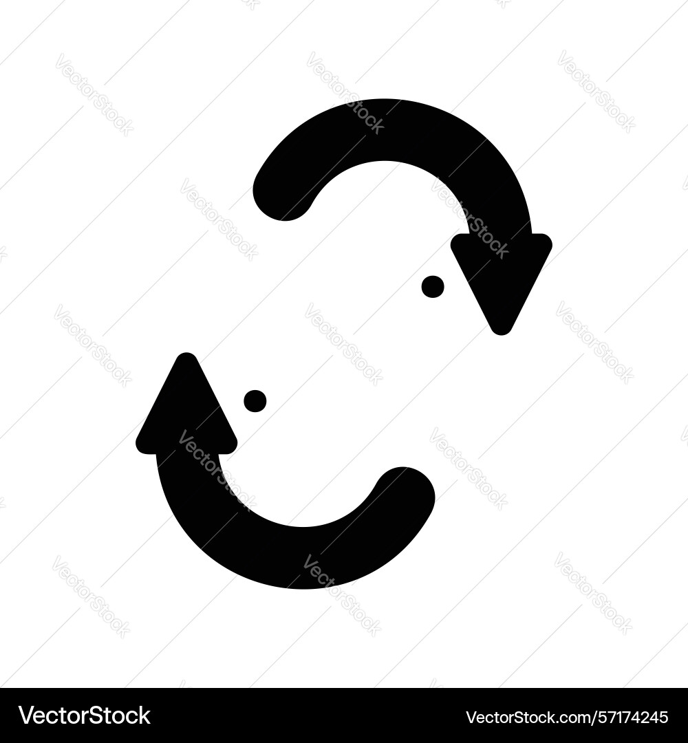 Simple icon circular arrow vector image