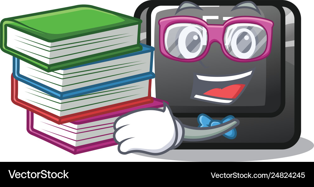 Student with book button f7 isolated Student with book button f7 isolated vector image