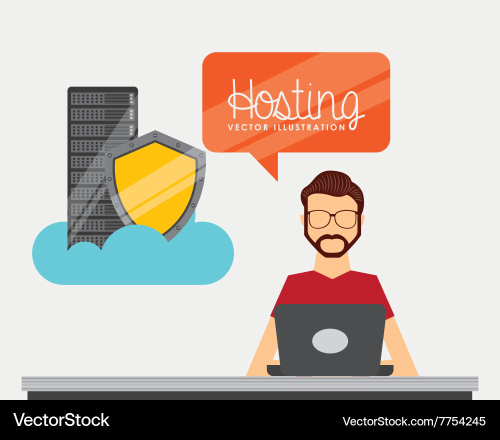 Web hosting design Vector Image