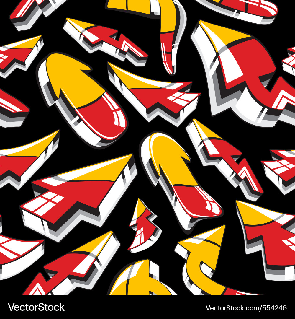 3d arrow pattern Vector Image