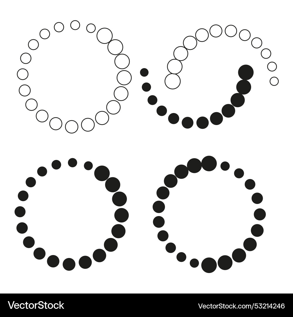 Abstract circle dot patterns geometric round vector image