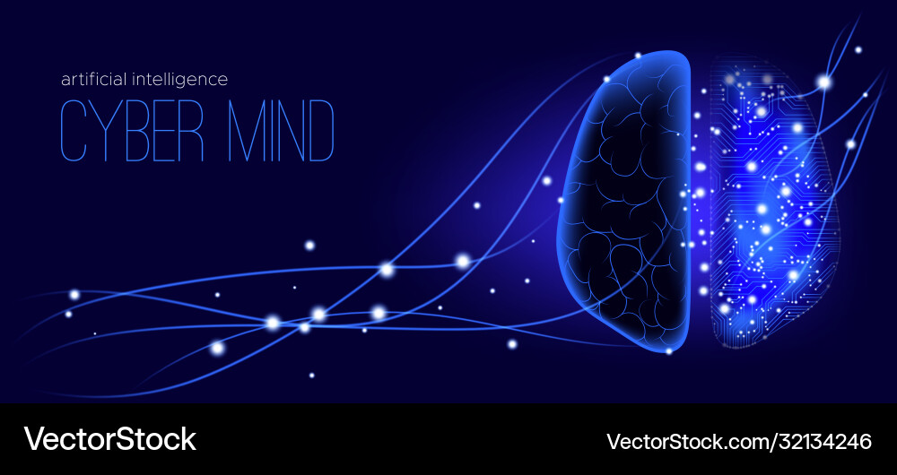 Artificial Intelligence Neural Network vector image