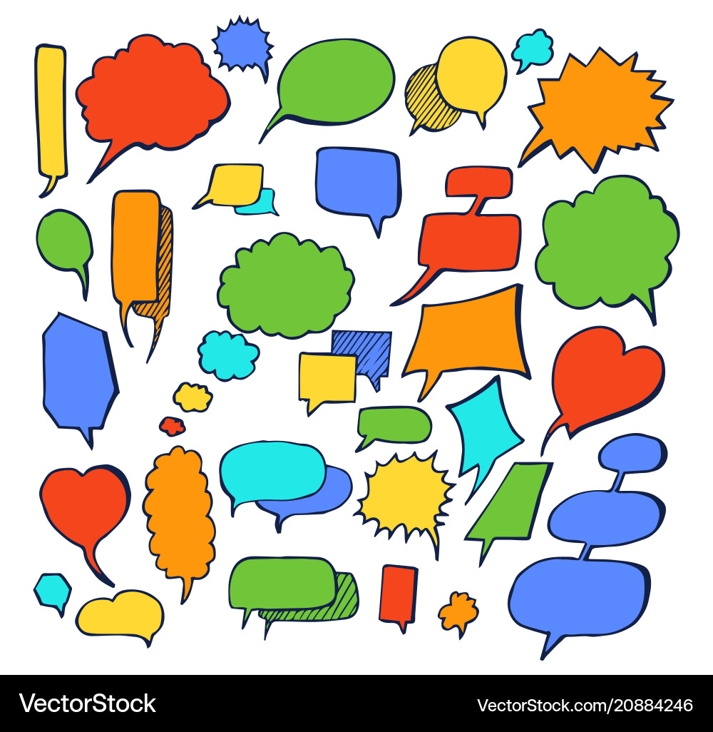 Bubbles hand drawn elements Bubbles hand drawn elements vector image