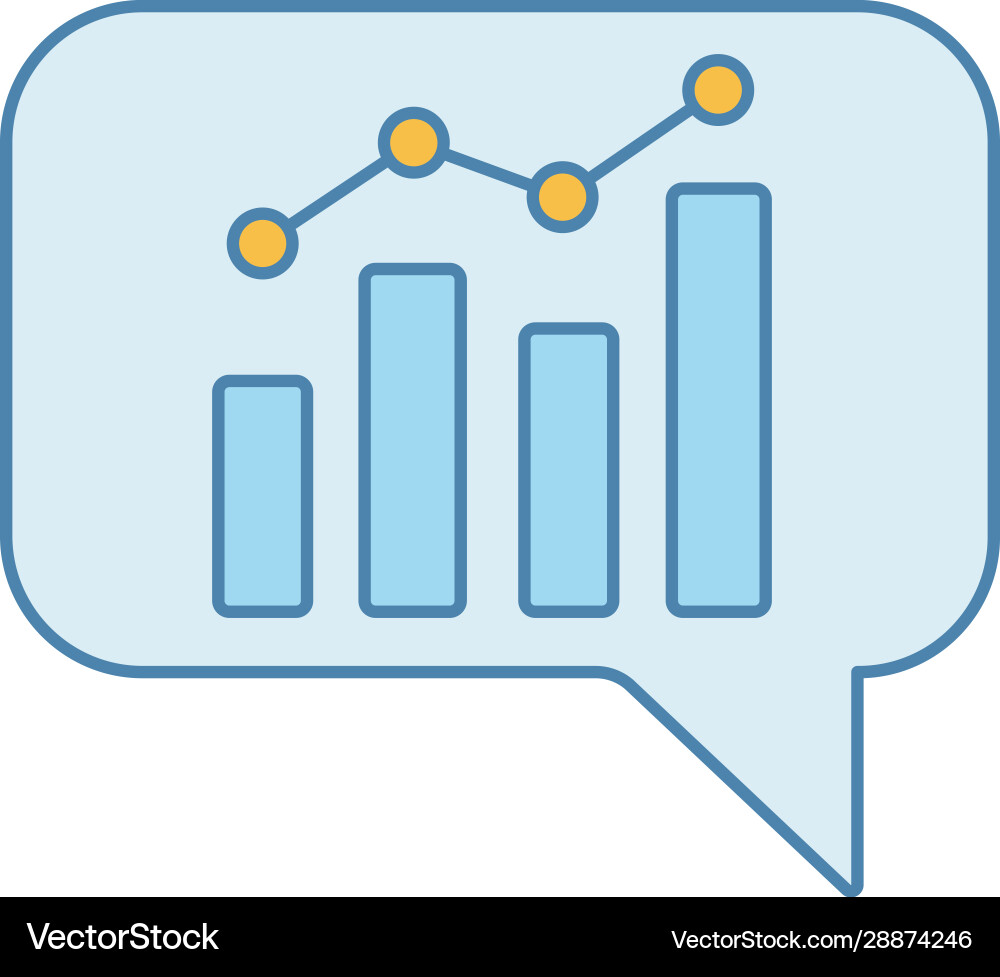 Chatbot graph color icon Chatbot graph color icon vector image