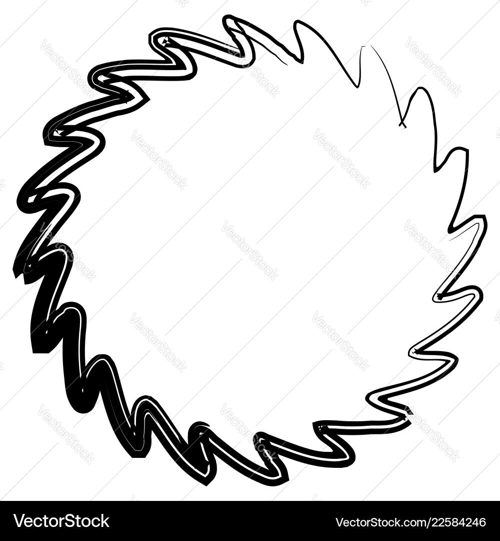 Contour shape with different distortion effect Vector Image