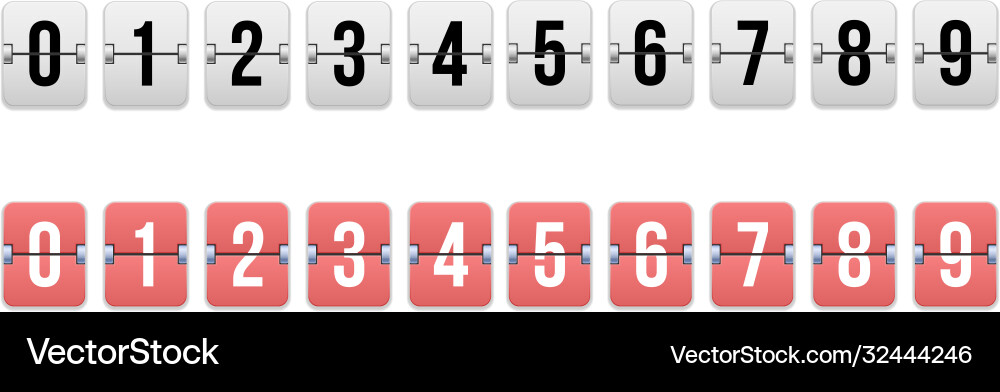 Digital timer countdown counter mechanical Digital timer countdown counter mechanical vector image