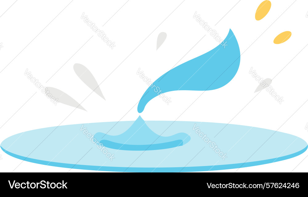 Dynamic water splash design generative ai vector image