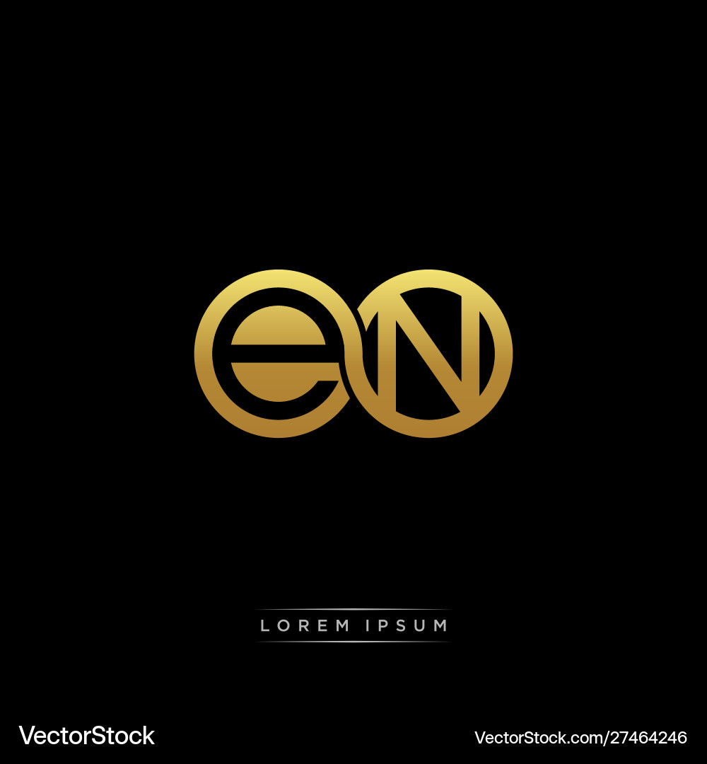 En initial letter linked circle capital monogram vector image