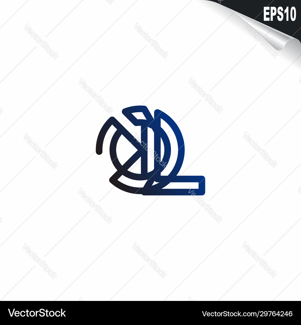 Initial ol logo monogram design template simple Vector Image