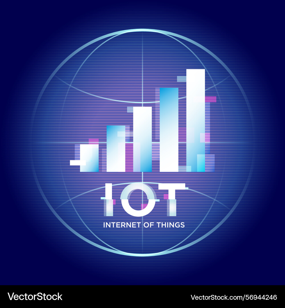 Internet-of-things-iot-connectivity-tech-globe Vector Image