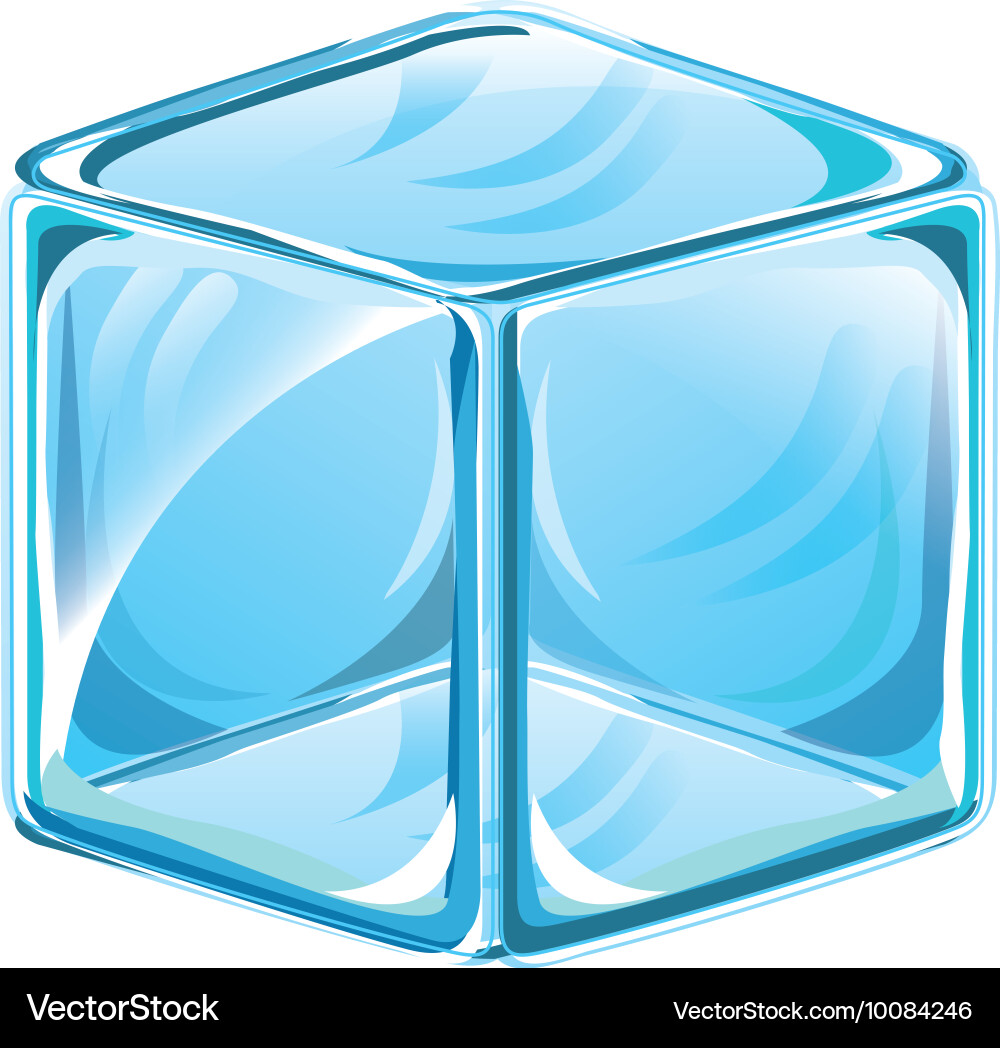 Isolated Ice Cube vector image