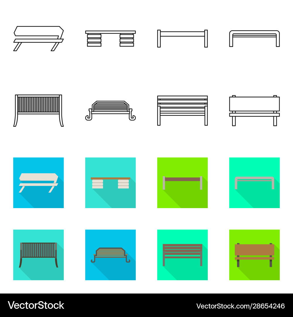 Isolated object seat and architecture sign Vector Image