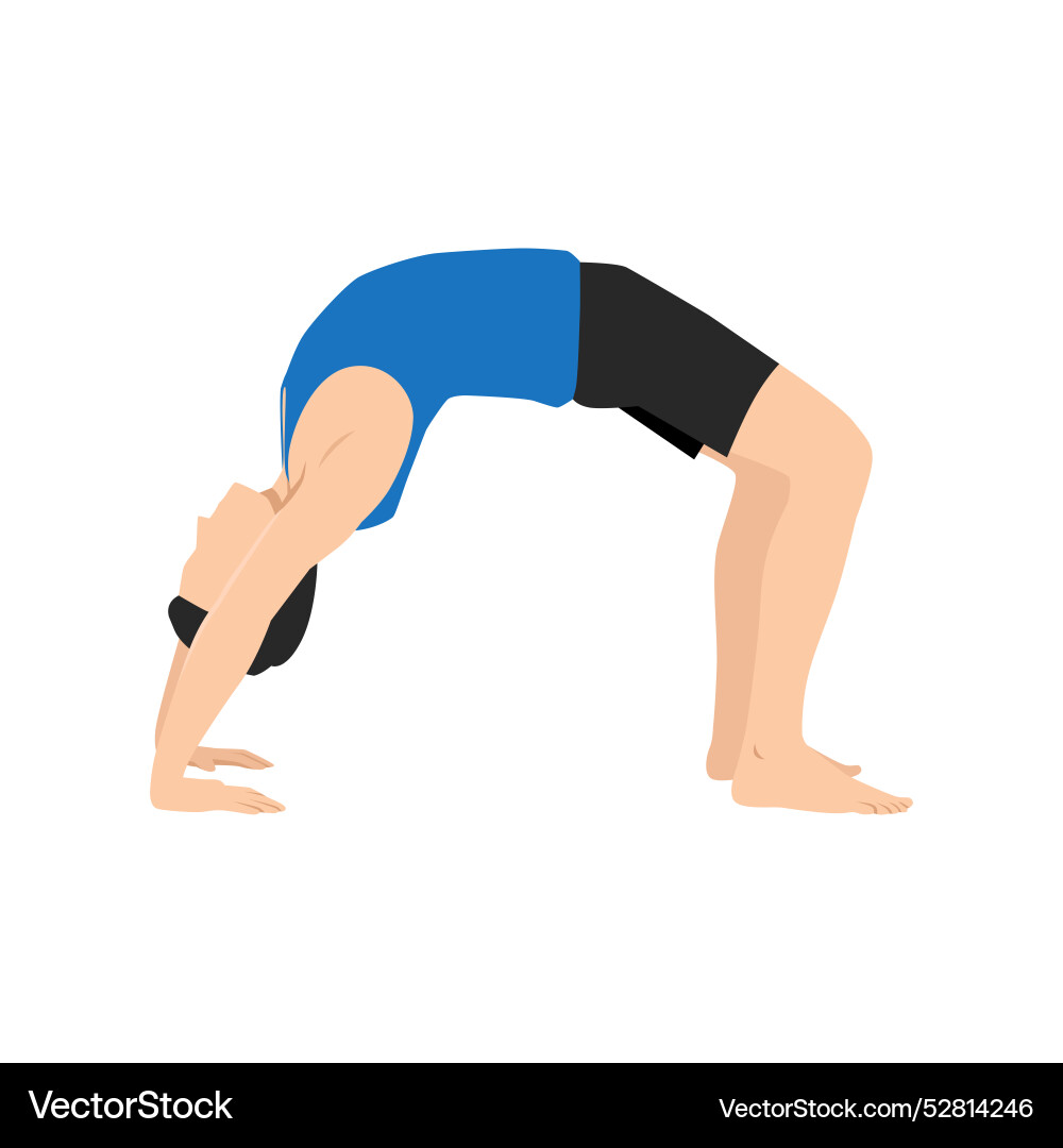 Man staying in a reverse table top posture Man staying in a reverse table top posture vector image