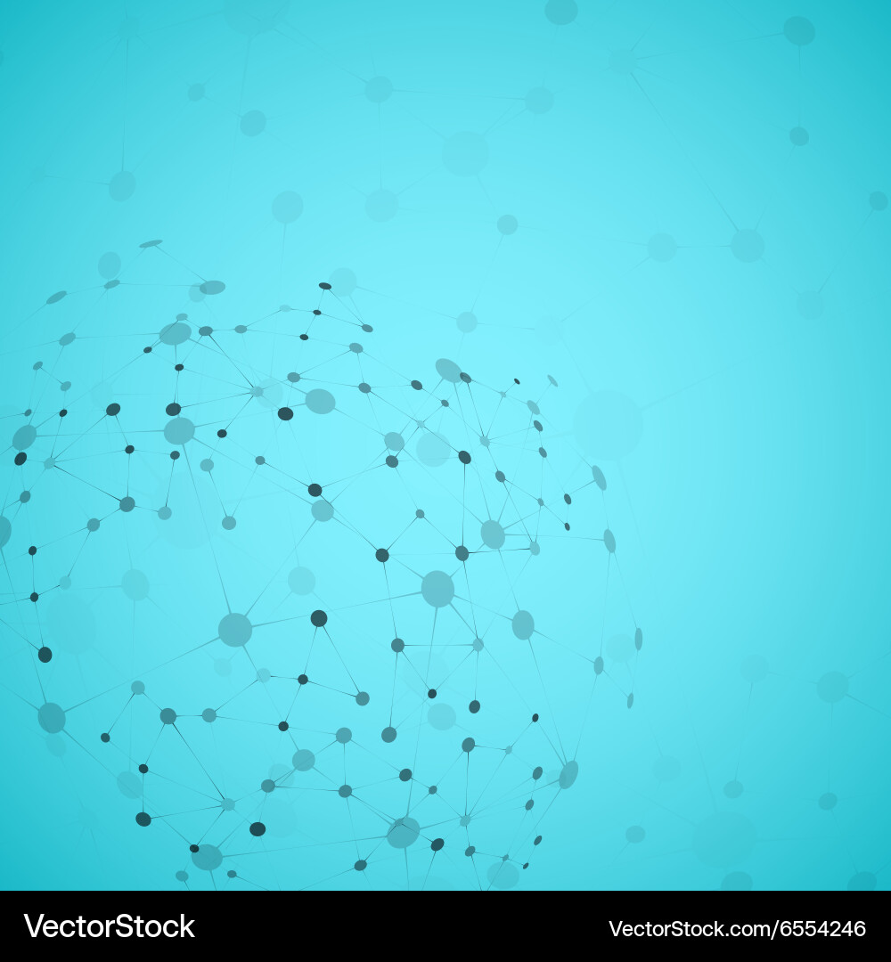 Molecular structure network connection Vector Image
